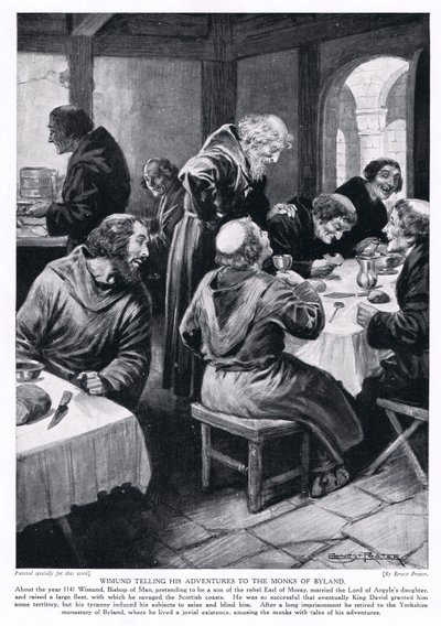 Wimund telling of his adventures to the monks of Byland AD1141, 1920